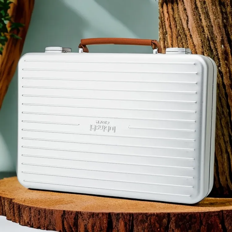 雪茄保湿盒正品手提便携雪茄盒铝合金雪松木内衬雪茄箱可装20支