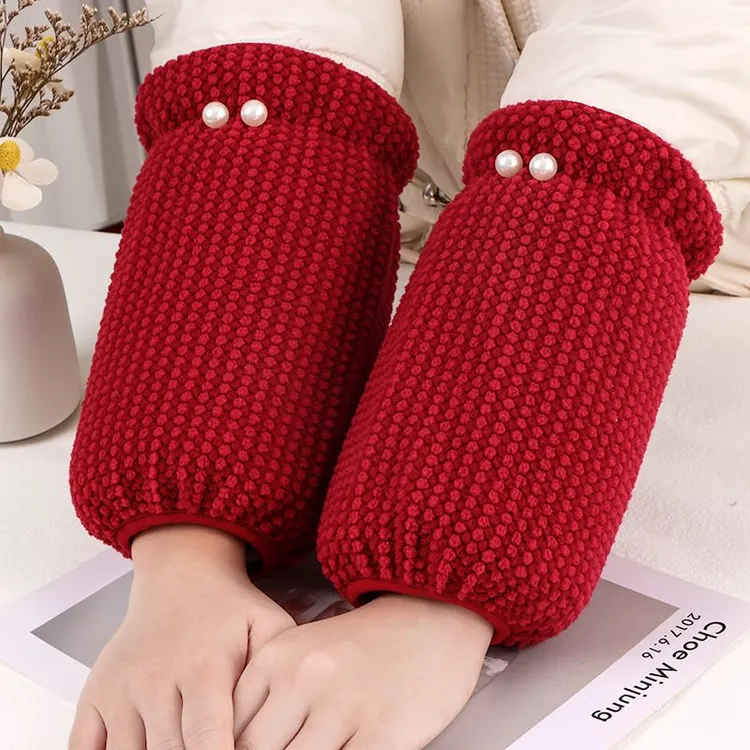 2025新款珍珠袖套女士短款工作干活手袖时尚防污套袖成人家务耐脏