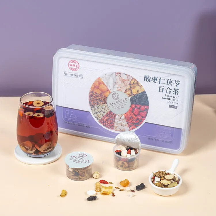 看到得的【真材实料】正宗酸枣仁茯苓百合茶熬夜易醒礼盒装 