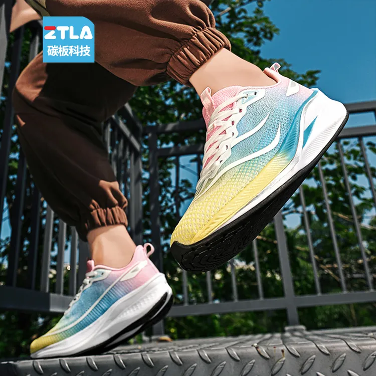 ZTLA低帮减震跑步鞋学生训练碳板透气跑鞋休闲运动鞋