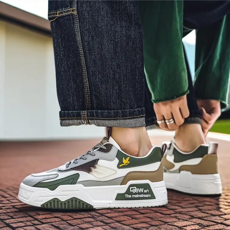 ZTLA秋季厚底增高鞋小众原创休闲鞋百搭运动鞋男士透气潮鞋