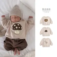 春季新款~【立体绣花】婴儿卡通卫衣网红ins风宝宝可爱长袖套头上衣