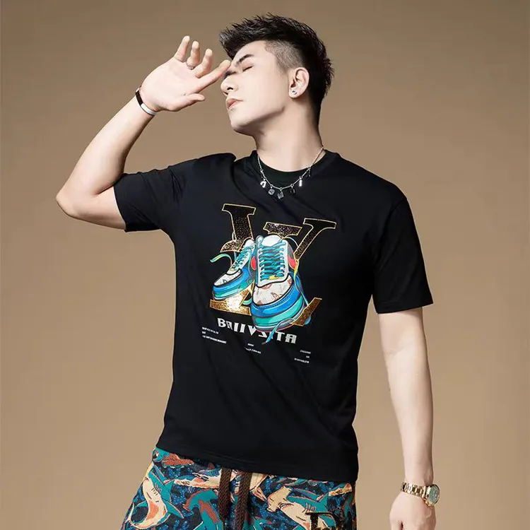 男士短袖短裤套装夏季休闲潮流大码圆领半袖t恤国潮男装清凉薄款