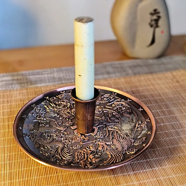 升级款艾草条底座香薰艾条底盘室内房间家用托盘艾条支架接灰盘