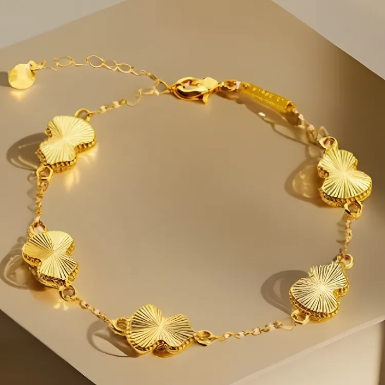 【礼盒装】时尚新中式爆闪镭射五福葫芦手链女ins精致设计感饰品