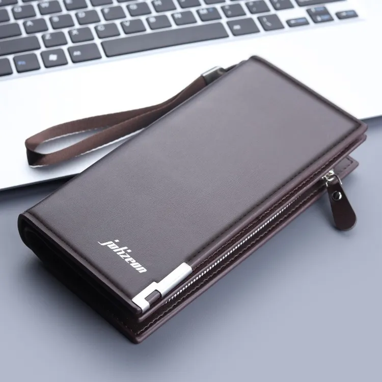 商务男士长款钱包时尚拉链手机包大容量手拿包多功能休闲手抓包女