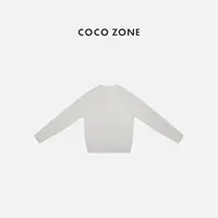 COCO ZONE 刘一一 绵羊毛山羊绒混纺冬季立体条纹针织衫CC2D2974