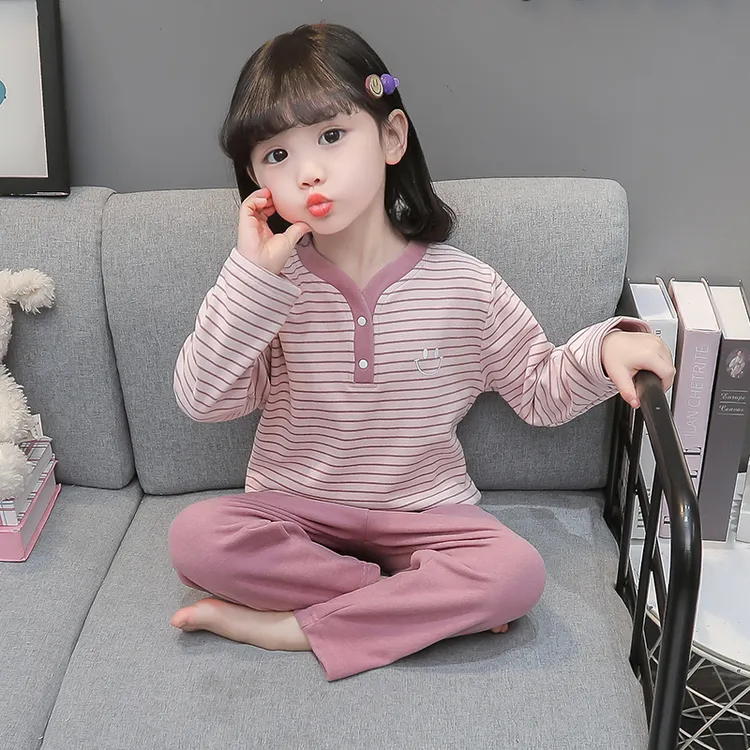 女童睡衣春秋季长袖薄款德绒儿童家居服套装秋冬女宝宝可爱小女孩