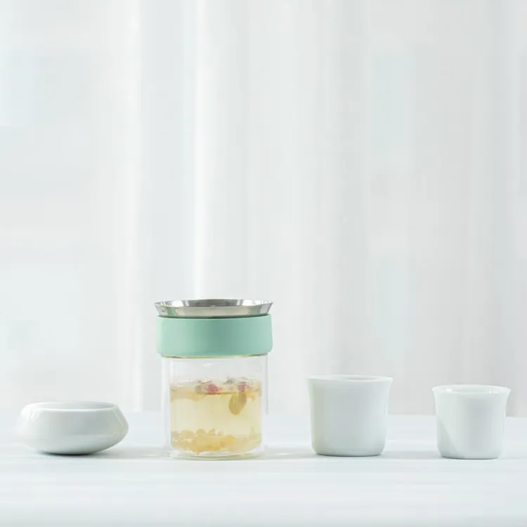 易杯茶具一体套装家用户外便携旅行露营整套快客杯一壶两杯