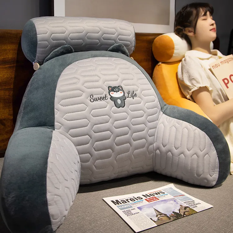 床头靠垫软包大靠背护腰靠枕沙发抱枕飘窗床上看书护颈椎枕可拆洗