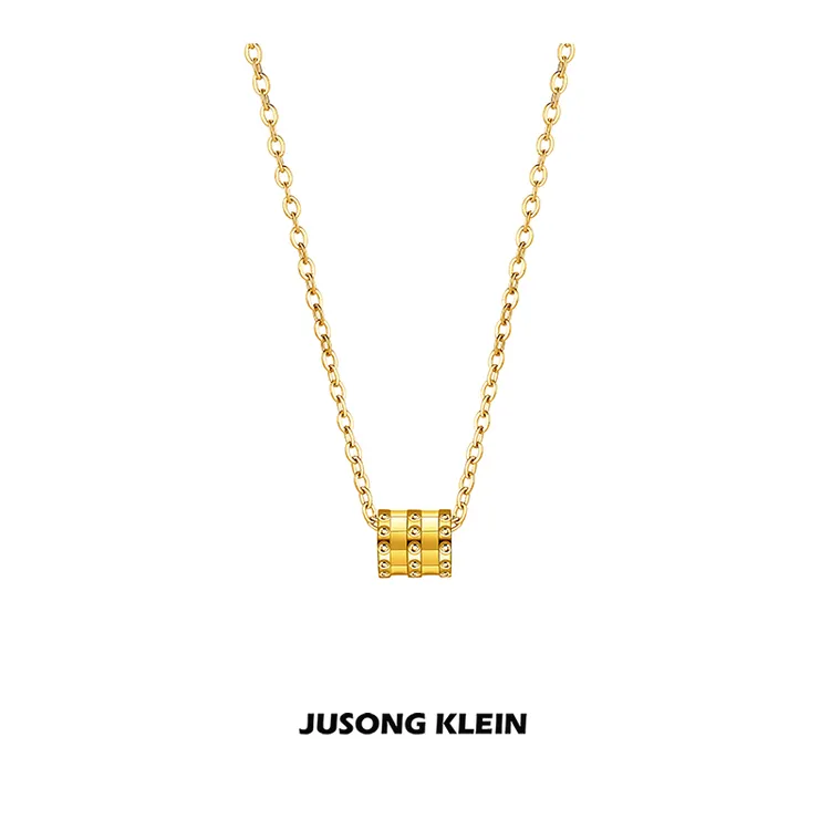Jusong klein 钛钢项链 小蛮腰项链女小众轻奢时尚百搭简约锁骨链