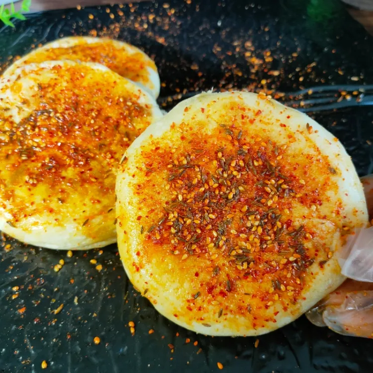 佳城尚品东北孜然烤饼香辣不加牛肉串碳烤单饼速冻孜然香辣烤饼