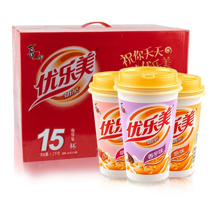 优乐美椰果奶茶混合口味80g*15杯整箱特惠装休闲下午茶15杯速溶