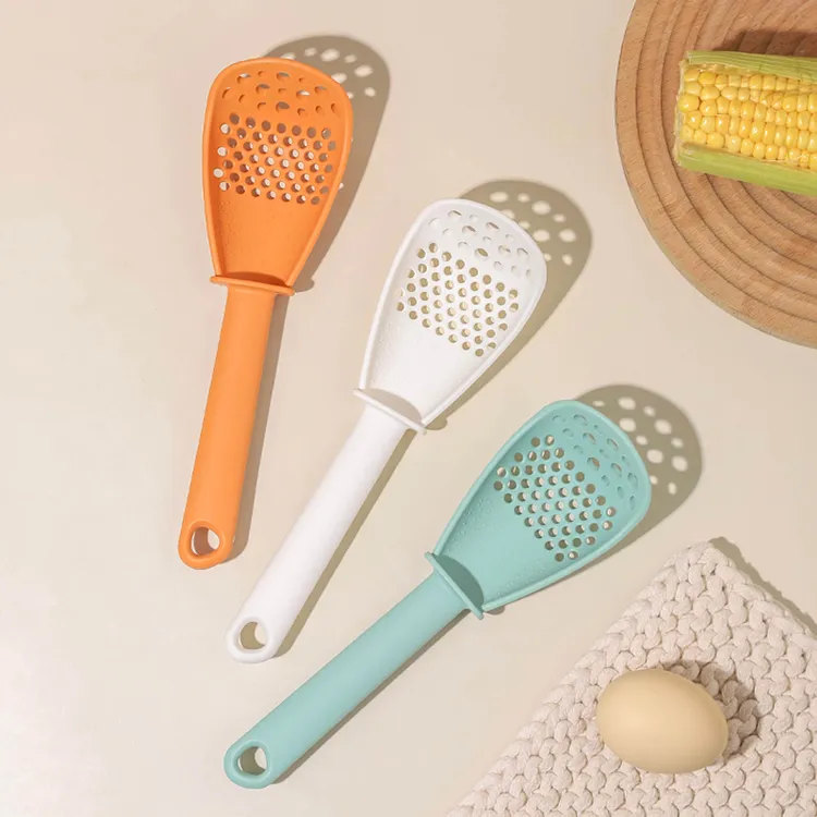 川岛屋多功能漏勺家用厨房汤勺捞勺婴儿宝宝辅食土豆压泥器料理勺