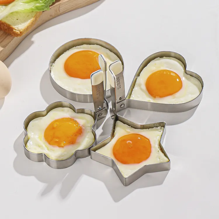 川岛屋抗菌煎鸡蛋模具荷包蛋汉堡牛肉饼不粘定型神器爱心早餐模型