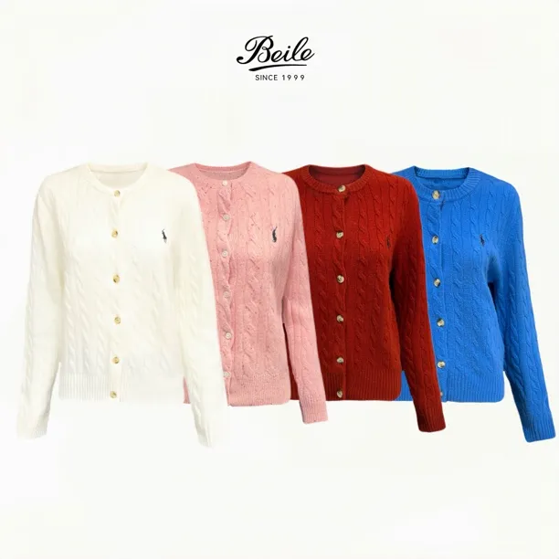 【小马系列】秋冬棉羊毛针织衫长袖圆领秋冬女款温柔气质时尚W8006