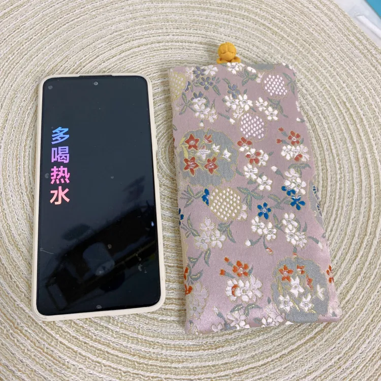 苹果华为手机保护套防尘防摔手机袋中式盘扣锦缎布艺手机收纳包袋