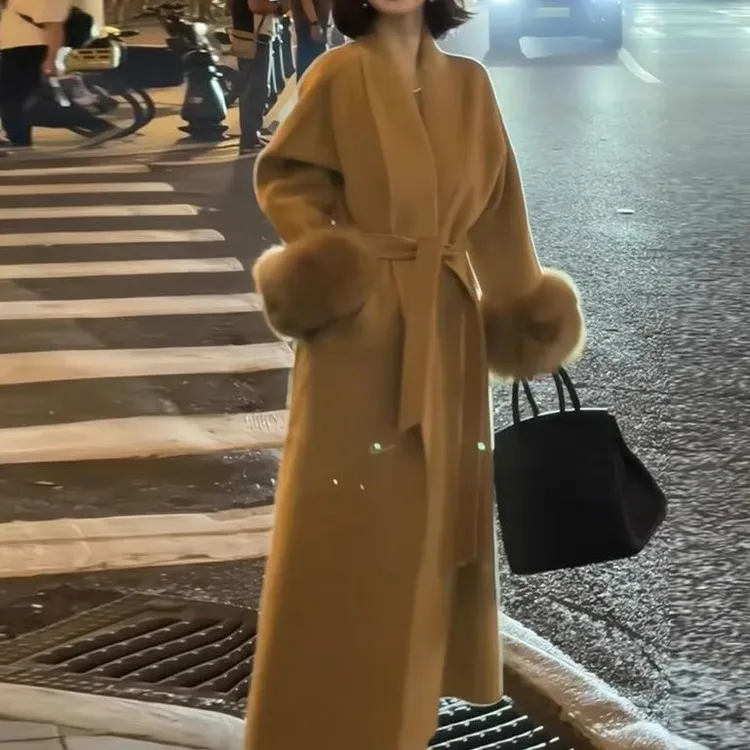 冬季新款时尚女装高级感休闲爆款中长款外套女潮