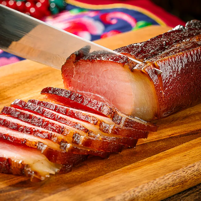 【蜀地寻味】羌族烟熏后腿腊肉川味手工制作传统年味四川特色特产