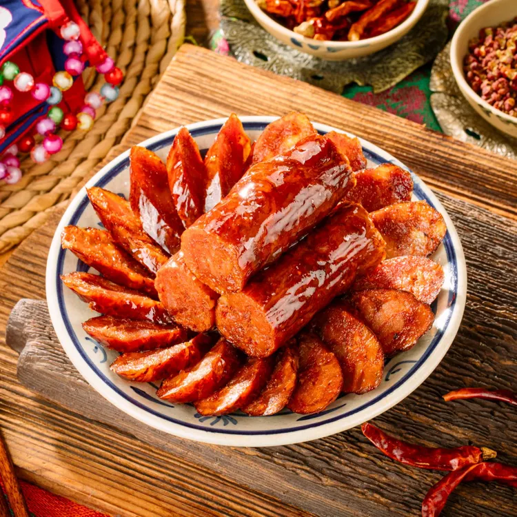 【小颖专属】四川特色羌族烟熏麻辣香肠腊肠手工制作地道传统年味