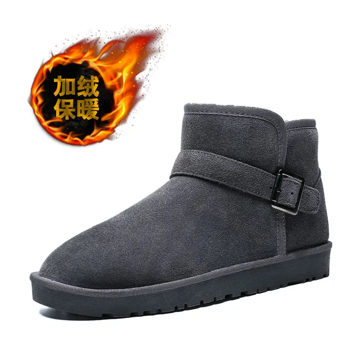 时尚秋冬雪地靴休闲加厚加绒保暖平底高帮雪地棉冬季百搭韩版