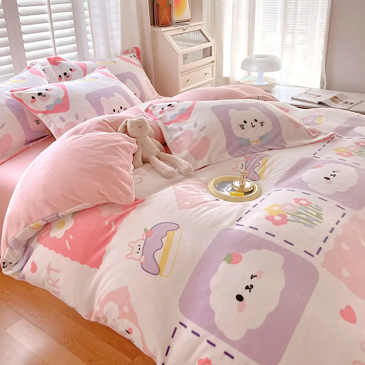 牛奶绒被套单件1.8*2米冬季加厚双面绒被罩1.5x2米单人珊瑚绒加绒