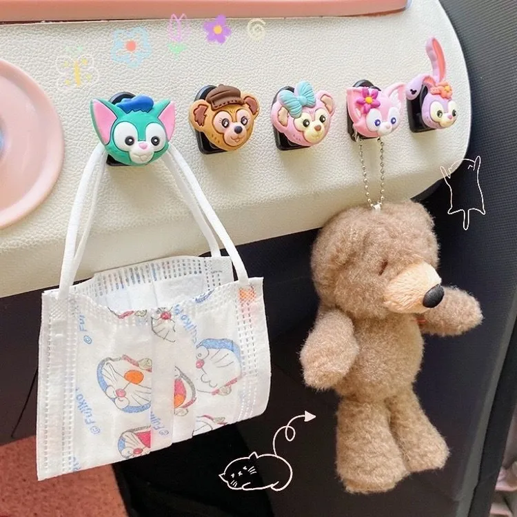 汽车挂钩前排粘贴车用挂勾电瓶车可爱卡通前座载挂钩车内装饰用品