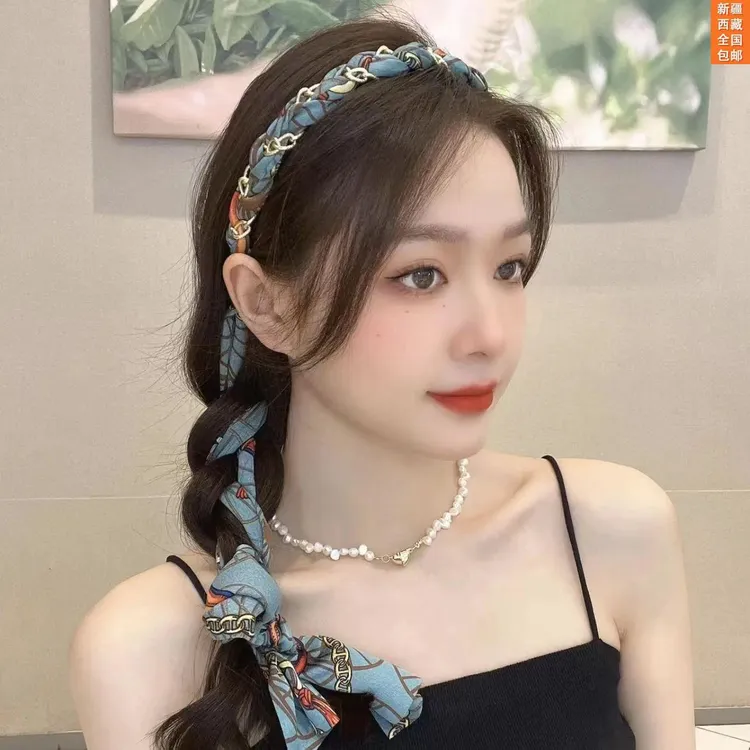 格流 非金属布艺发饰 古发圈缎面简约森系少女百搭仙女百搭发箍