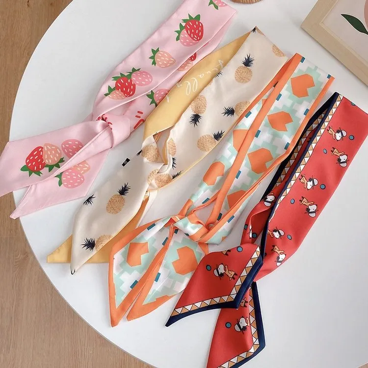 新款网红发带女童绑发丝巾扎头发飘带儿童蝴蝶结头饰韩国洋气ins