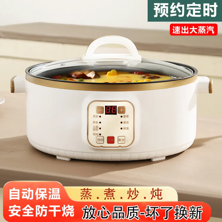电火锅锅专用锅大容量多功能家用电热锅电煮锅迷你蒸煮一体4-6人
