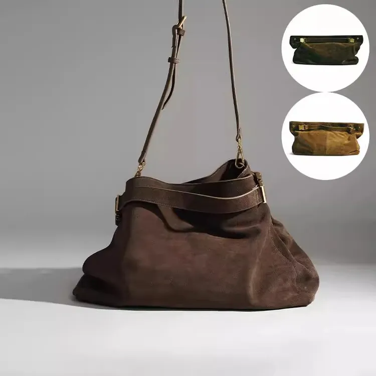 acid pill 牛皮饺子包中性斜挎单肩手拎包EVENBUYER很会买