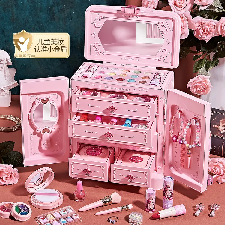 儿童化妆品玩具套装正品女孩美妆箱生日礼物公主彩妆指甲油可水洗