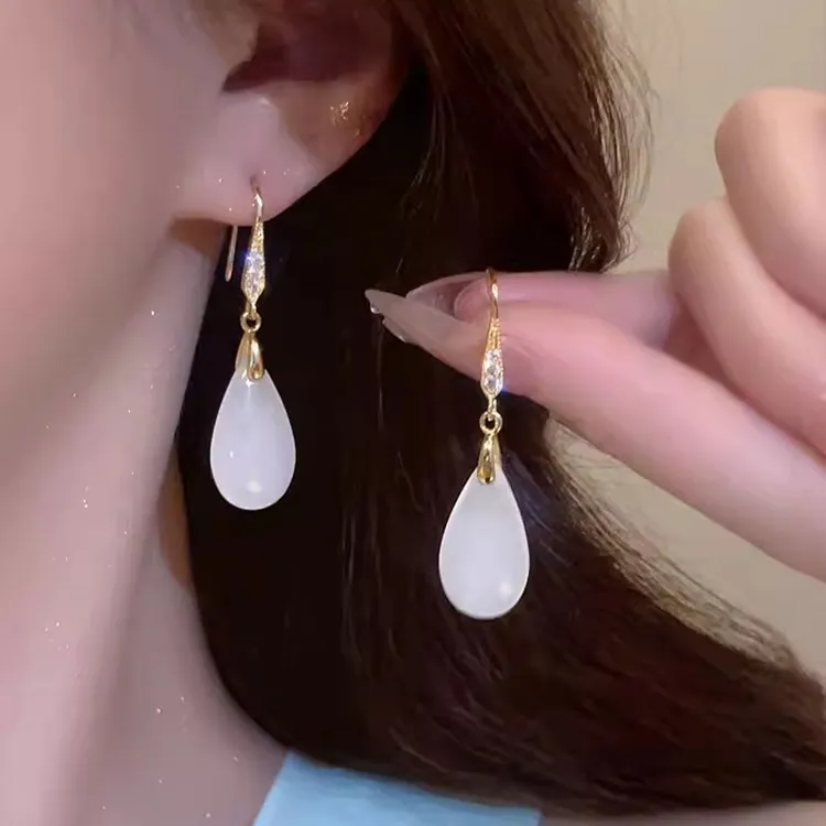 新中式复古旗袍耳环新款爆款高级感方脸圆耳坠国风汉服耳饰女4155