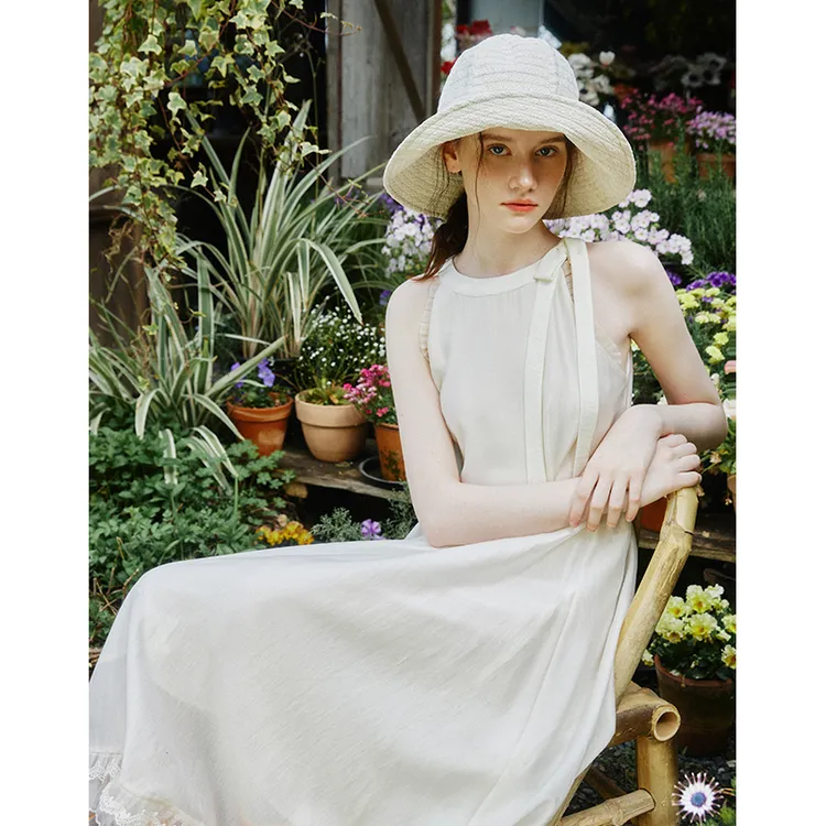 范思蓝恩法式文艺静谧少女感连衣裙女夏季新款气质裙子24FS12275