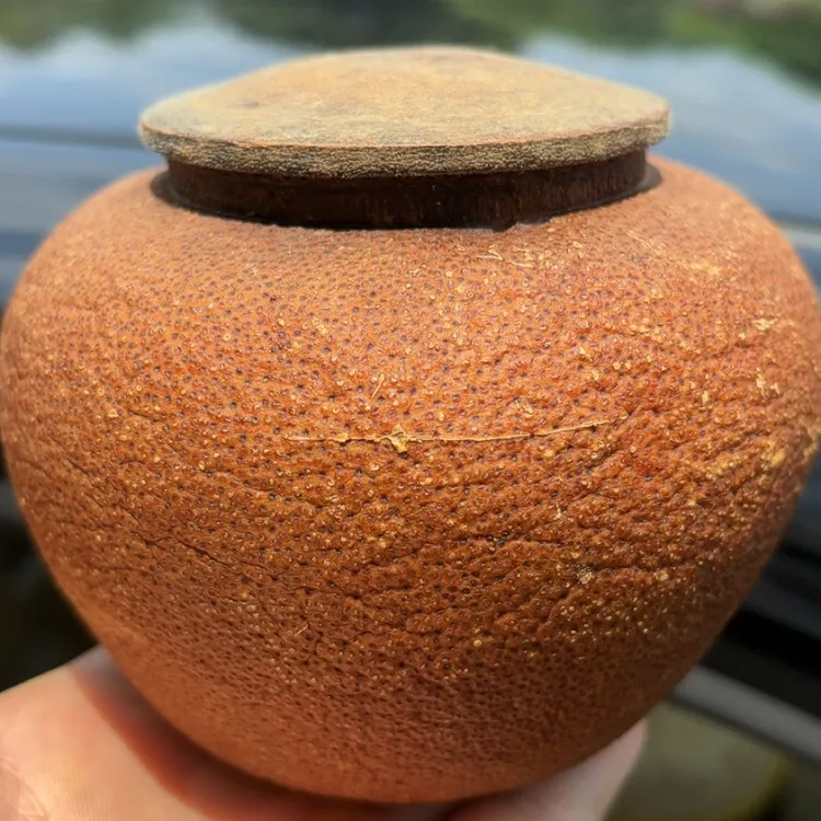化州橘红柚子茶叶罐纯手工储茶罐全手工茶道密封复古主人杯储存