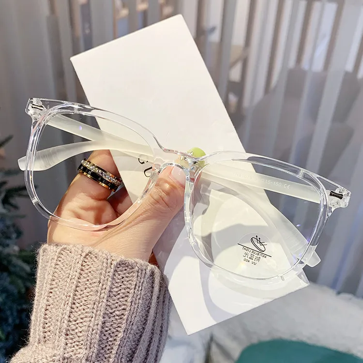 防蓝光平光镜眼镜大框女款超轻TR素颜网红配眼睛框架男可配近视镜