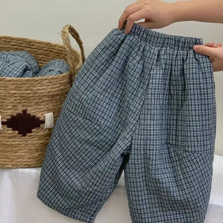 24秋冬薄棉裤中小童男女宝宝直筒裤新款保暖裤加厚复古百搭