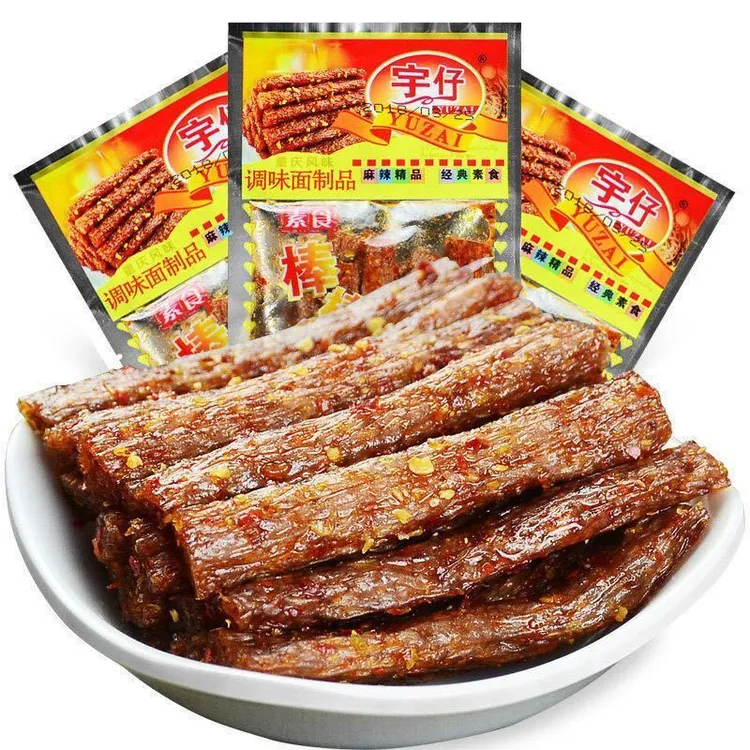 宇仔棒棒鸡辣条面筋湖南特色麻辣风味麻辣小吃零食批发调味面制品