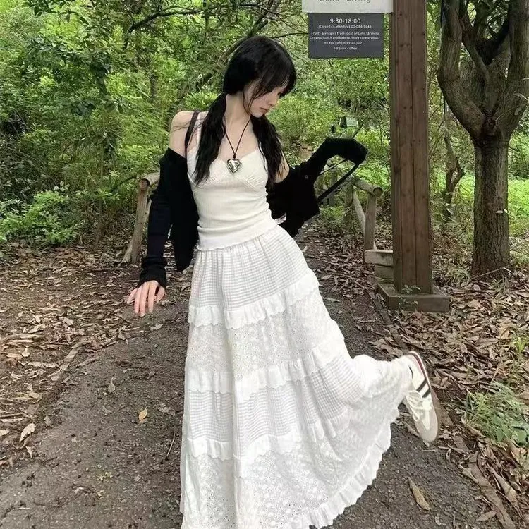 早春季穿搭2024新款时尚洋气减龄温柔盐系针织开衫打底半身裙套装