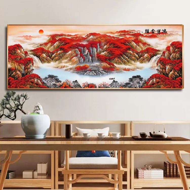 【鸿运当头】新中式客厅装饰画现代简约沙发背景墙壁画挂画风景轻奢