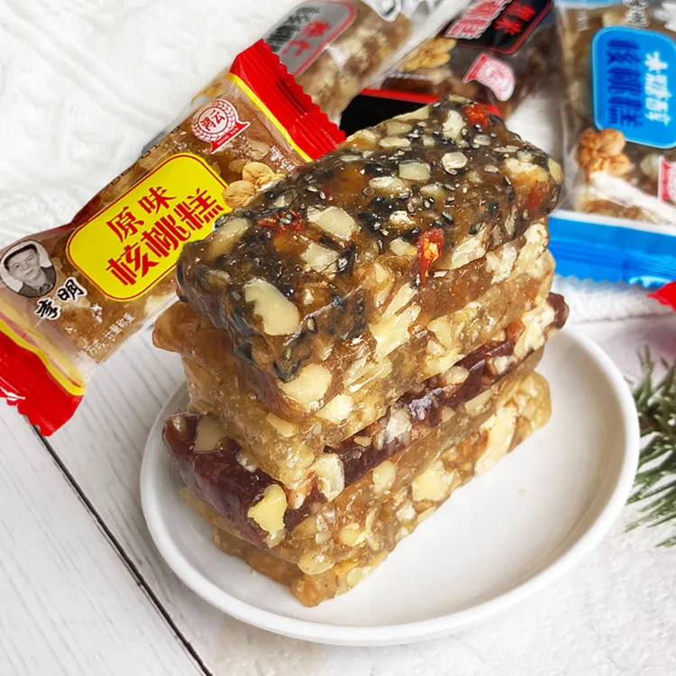李明鸿云核桃糕软糖片小袋独立手工不上火老人休闲零食松仁枣泥