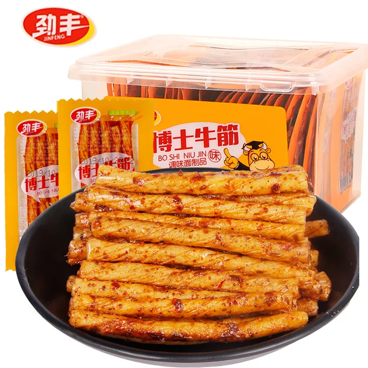劲丰博士牛筋辣条儿时怀旧面筋双仔素牛筋豆筋小零食休闲食品小吃