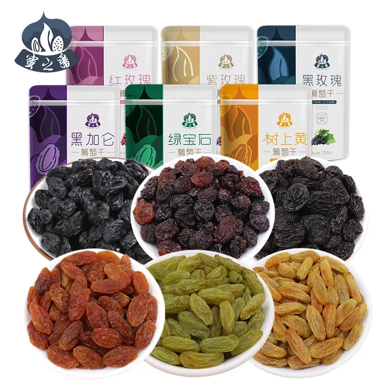 蜜之番新疆吐鲁番六色六味葡萄干250g*6袋