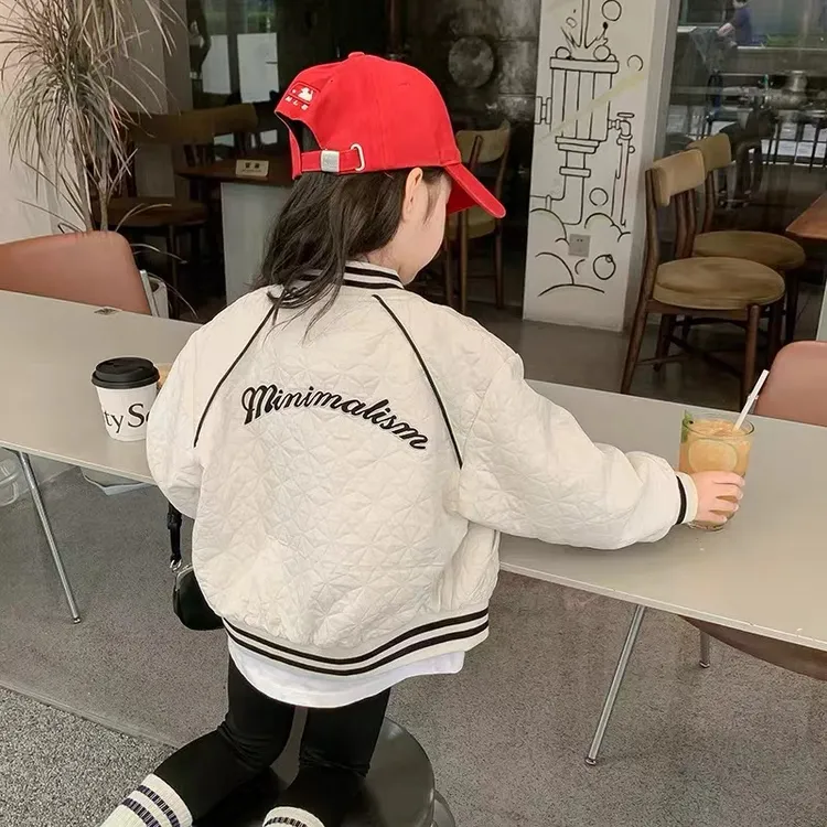 女童春秋款外套2025春季儿童韩版洋气棒球服上衣休闲时尚百搭开衫