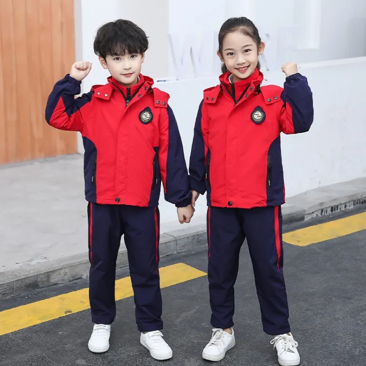 小学生冲锋衣校服幼儿园园服秋冬三合一套装儿童定制春秋班服