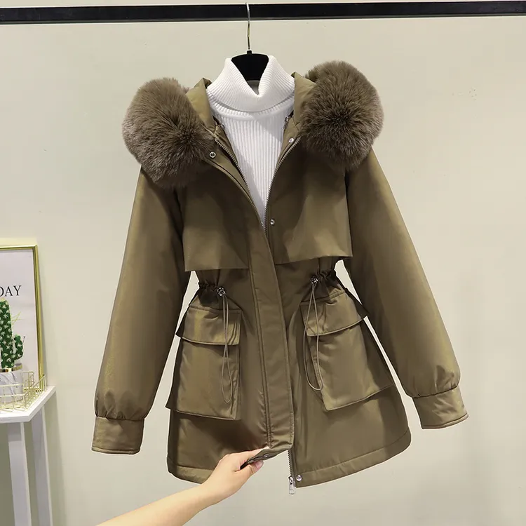 派克服女款2023新款可拆卸内胆加厚保暖棉服外套活里活面冬季时尚