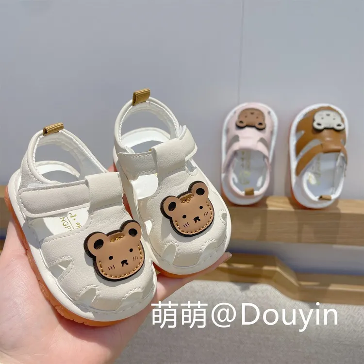 夏季婴儿鞋子1-2岁男女宝宝学步鞋防踢防滑软底幼童凉鞋叫叫鞋商品图