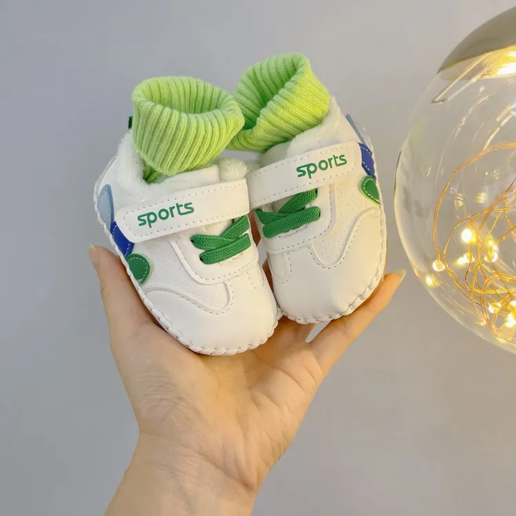 秋冬婴儿鞋0-1岁宝宝鞋子加绒3-6-12个月软胶底防掉防滑学步鞋