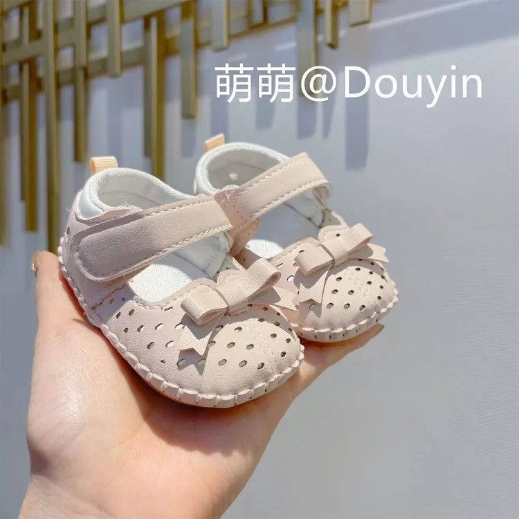  夏季女宝宝学步鞋子包头公主凉鞋软底防滑婴儿小童0-1岁6-12个月