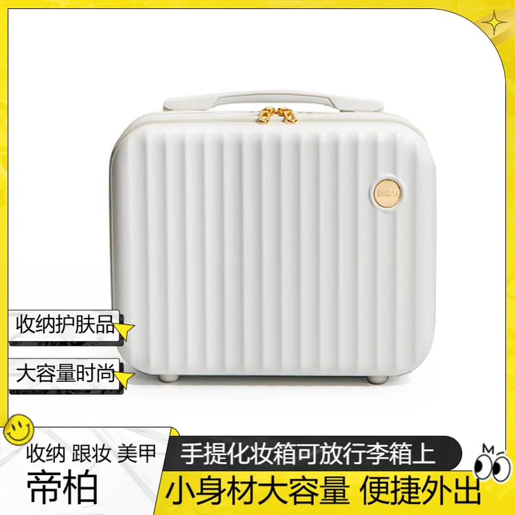 【帝柏】大容量时尚手提化妆箱 潮流精致潮流收纳箱8861L